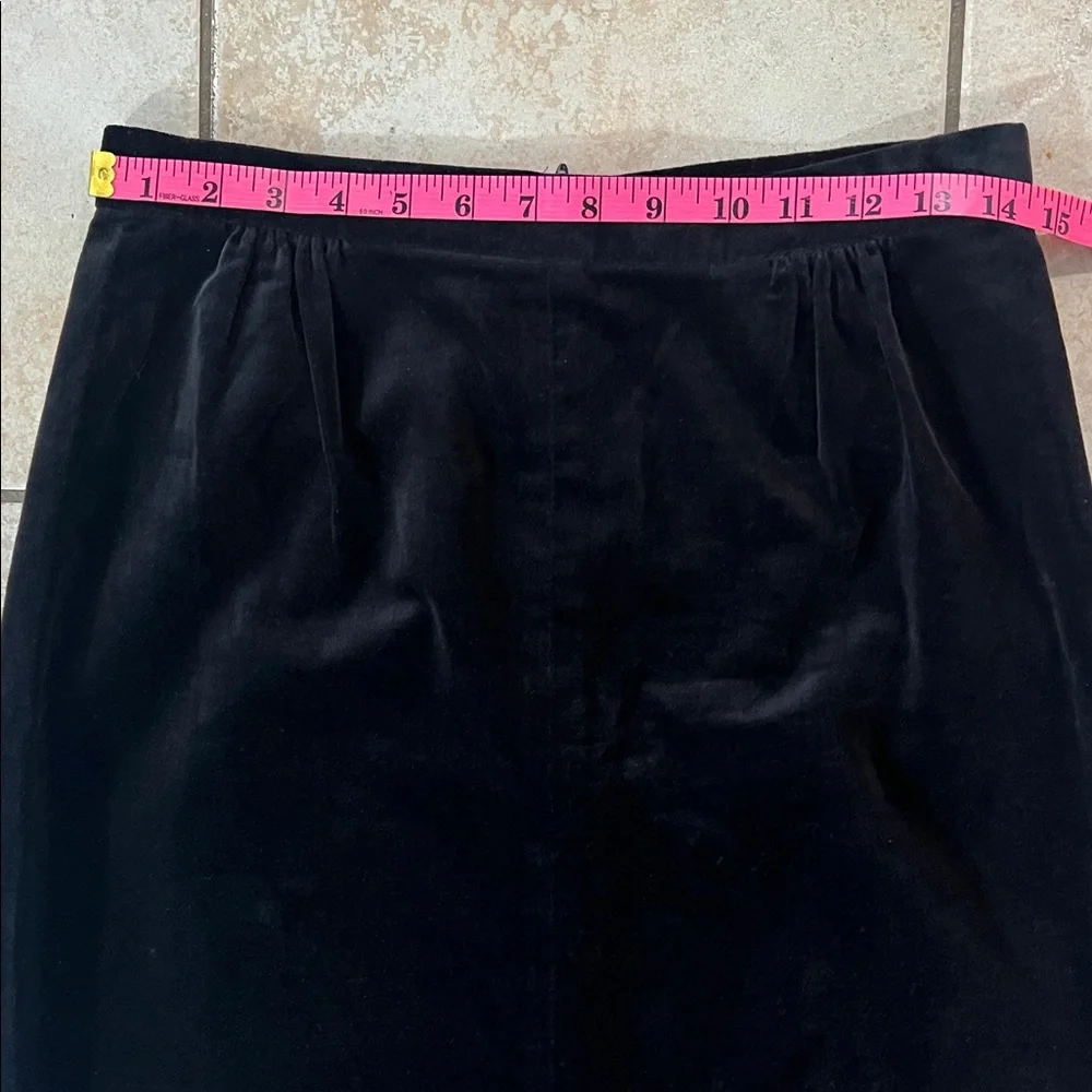 Vintage Diane Rich California‎ Elegant Black Velvet Maxi Skirt, Sz S/M